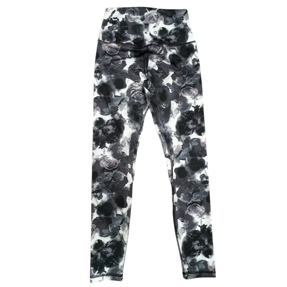 Rare Lululemon Align Tight Obscured Black Dusty Mauve